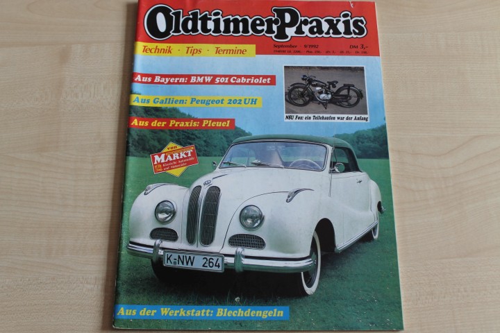 Deckblatt Oldtimer Praxis (09/1992)